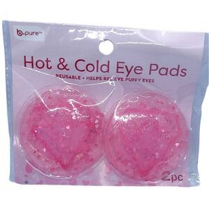 Reusable Hot Cold Gel Eye Pads ❤️ Pink 2-pc Puffy Eyes Swelling Cooling Pack